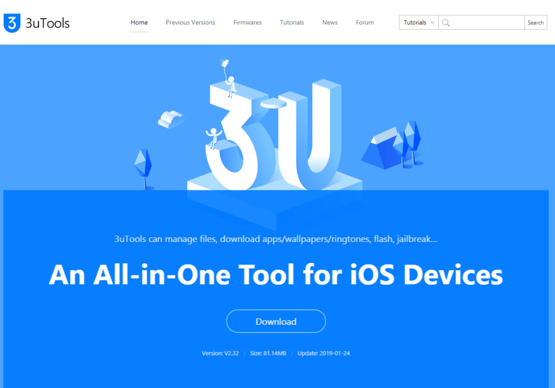 3u Tools - Manage the iPhone and ios devices