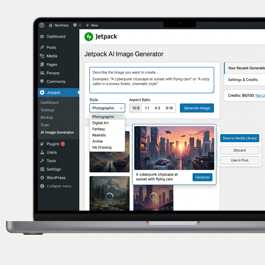 How to Use the WordPress.com AI Image Generator on Your WordPress.org Website